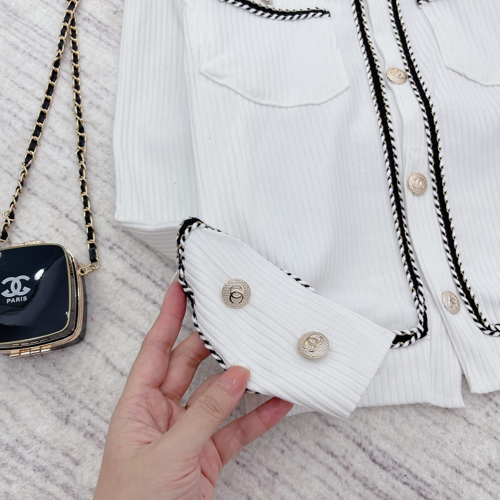 Set bộ áo sơ mi trắng mix gile dạ chân váy dạ tweed kẻ caro hàng Quảng Châu đủ size KÈM TAG, SIÊU RẺ JiSun's Boutique