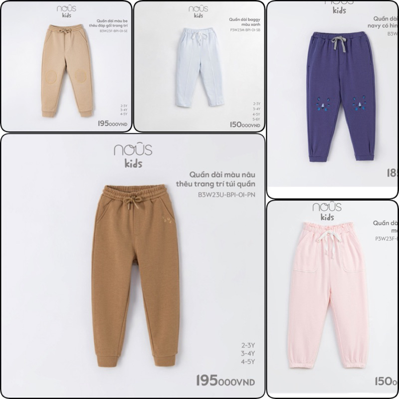 Quần dài thu đông dáng baggy cho bé từ 2_6 tuỏil