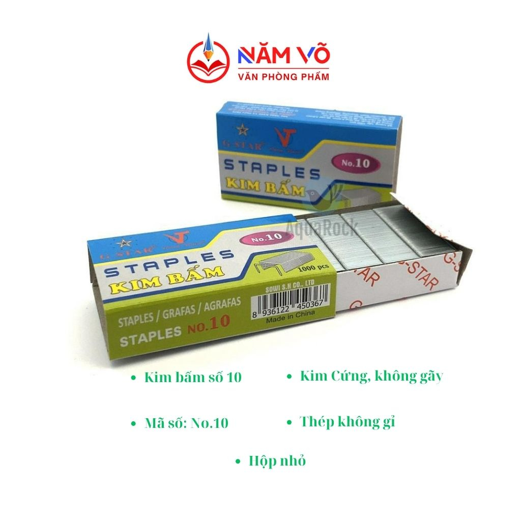 COMBO 2 Hộp Kim Bấm Số 10/No.10 G-Star/Gstar Chính Hãng
