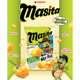 Snack Masita Orion 4 lớp mai rùa vị bắp bơ kiểu Hàn Quốc gói 60gr