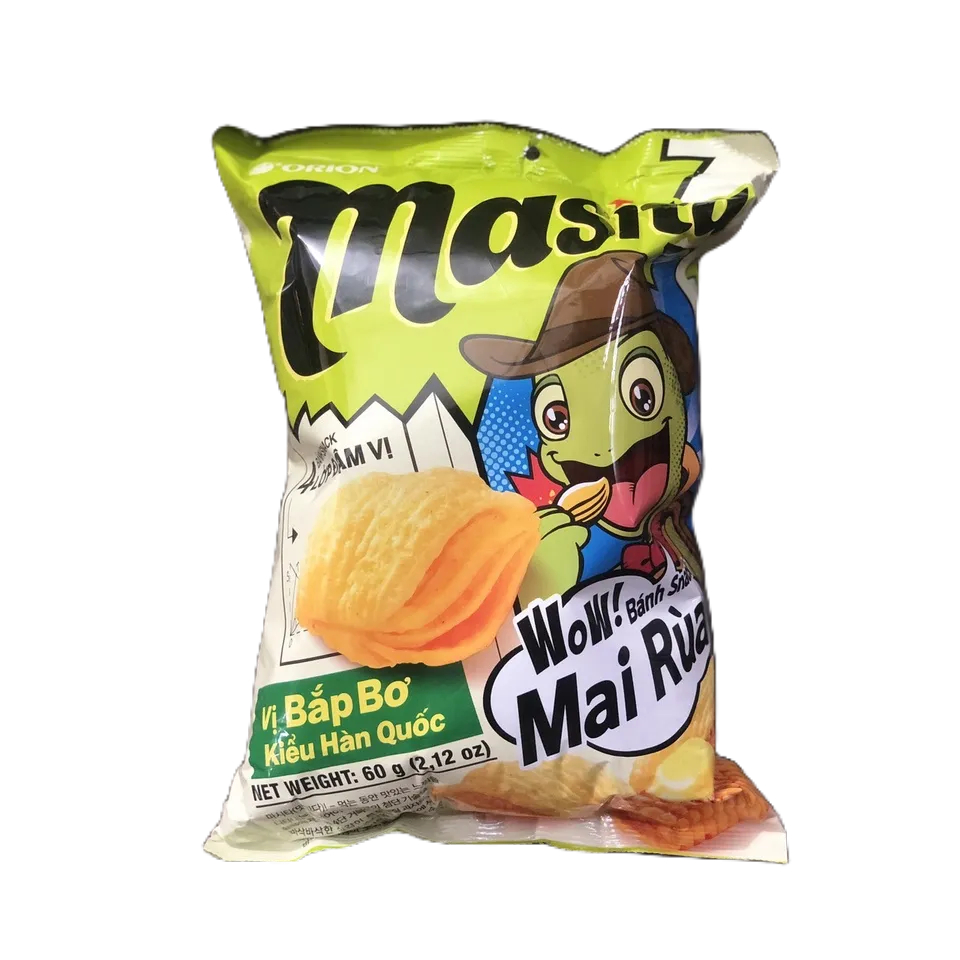 Snack Masita Orion 4 lớp mai rùa vị bắp bơ  kiểu Hàn Quốc gói 60gr