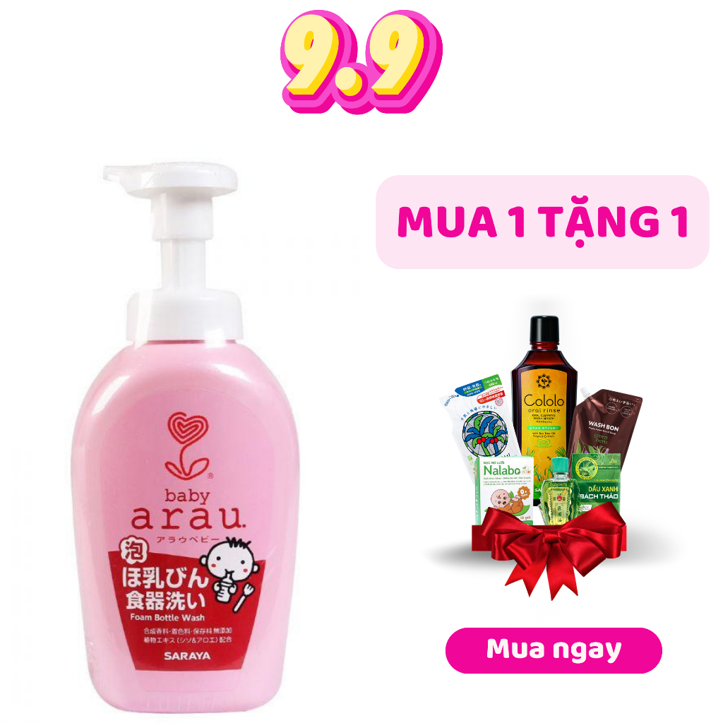 Nước rửa bình sữa Arau Baby 500ml (dạng chai)