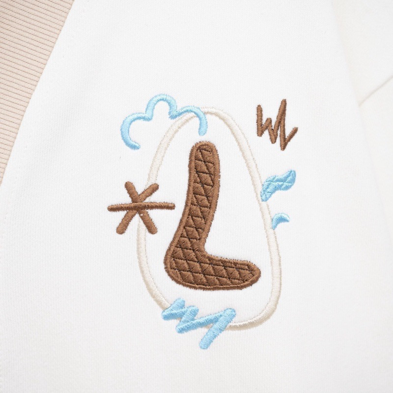 Áo khoác len Cardigan thêu chữ THEL