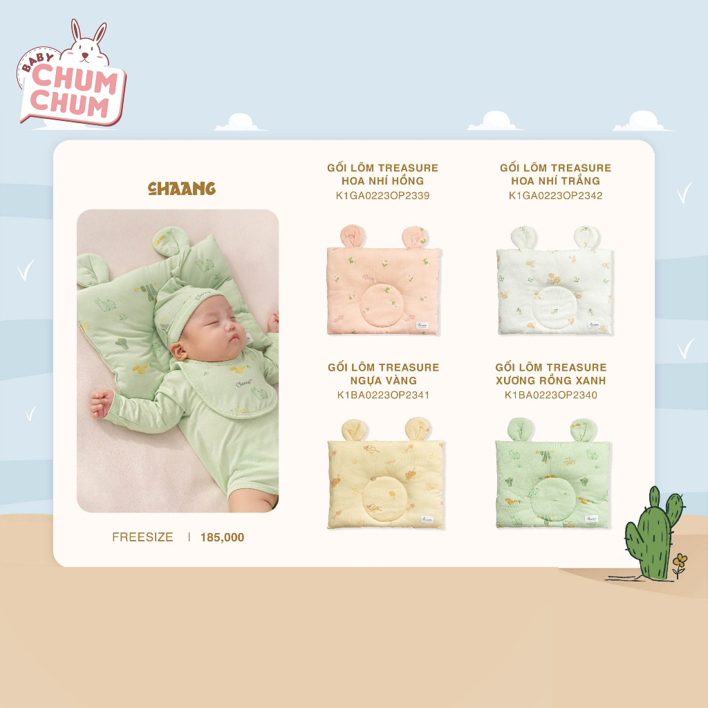 Gối Lõm Treasure Cho Bé CHAANG AW23D10