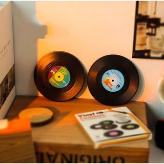 Set 6 lót ly sáng tạo Retro kiểu Đĩa than Vinyl độc lạ | Vinyl record coaster