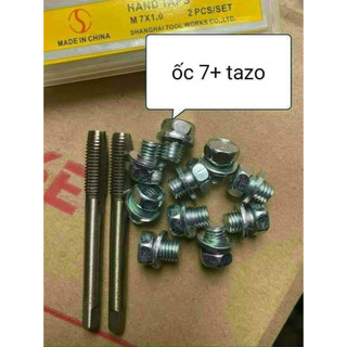 10 ốc 7ly, 2 mũi tazo 7ly*1.0 sử lý ốc chờn ren trên xe máy