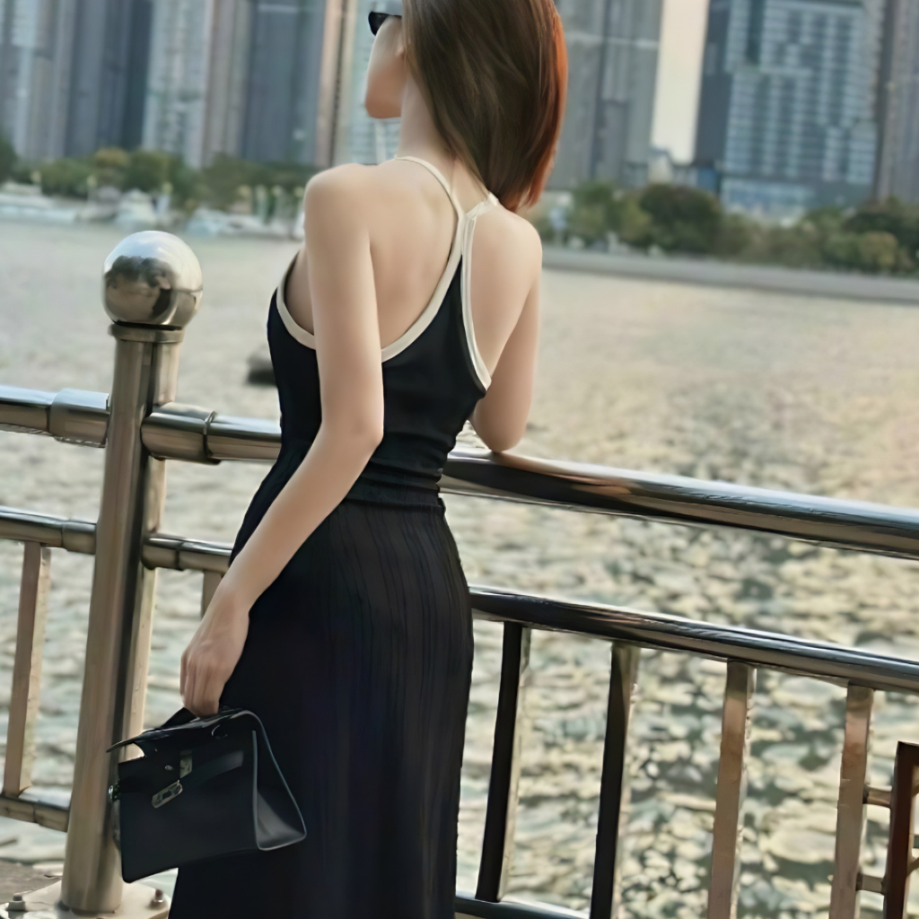 Đầm Body 2 Dây Dáng Dài Chất Lụa Mát, Đầm Nữ Dự Tiệc Đi Chơi Cuốn Hút Thời Trang Siêu Cute Cao Cấp LOTENA D035