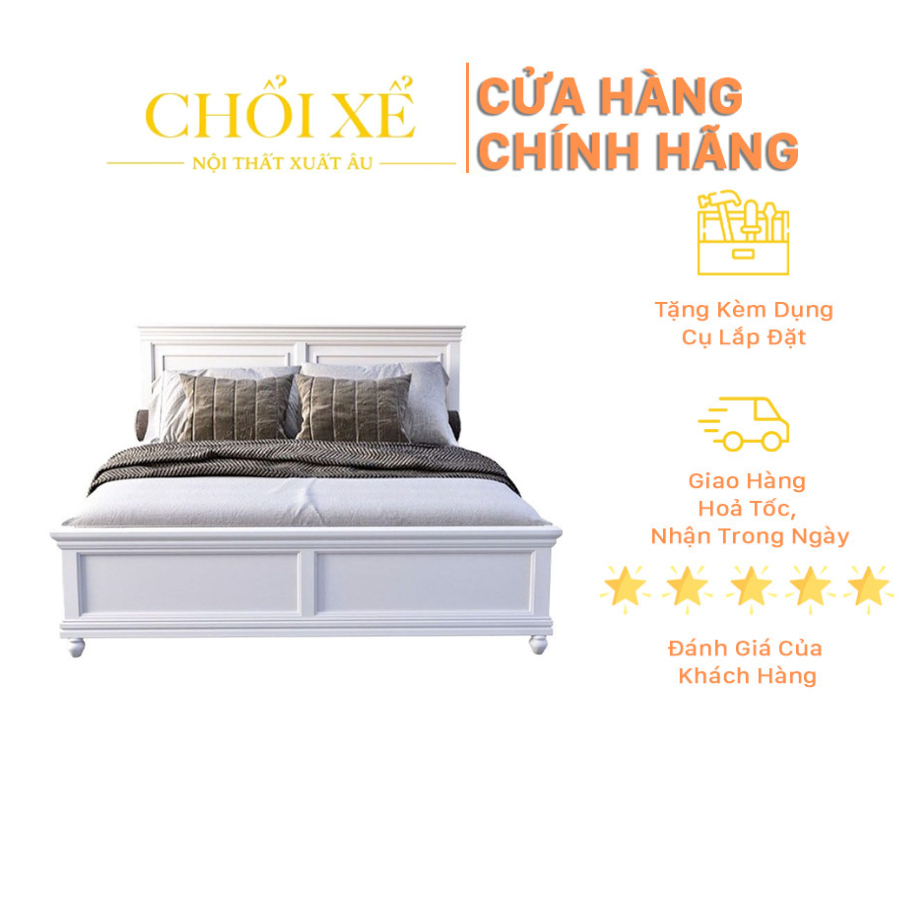 Giường Ngủ Harper White 1.8 - Chổi Xể