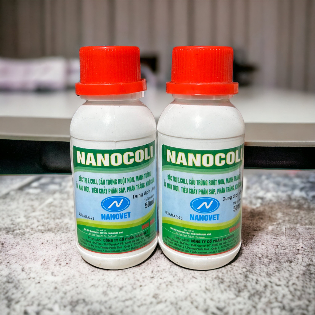 1 chai Nanocoli 50ml dứt điểm Ecoli, cầu trùng, thương hàn gà đá, chim cảnh