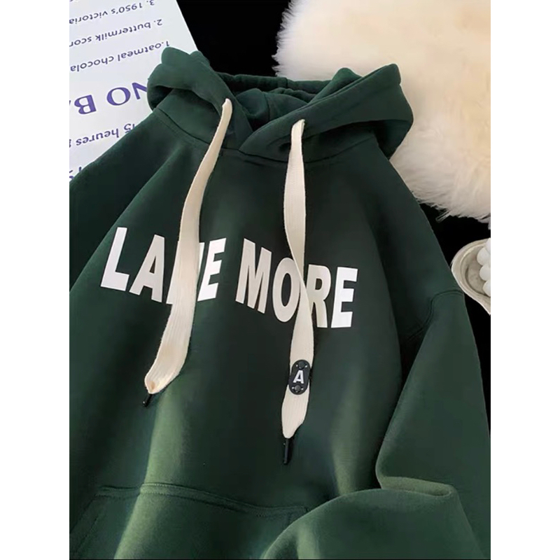 Áo khoác hoodie zip có khoá chất nỉ bông siêu dày in hình More