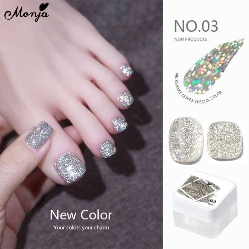 Gel nhũ hũ vuông siêu sáng mix ngũ sắc