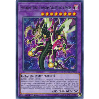 [ dưa hấu yugioh ] Lá bài thẻ Supreme King Dragon Starving Venom -Tặng bọc bài nhựa bảo quản
