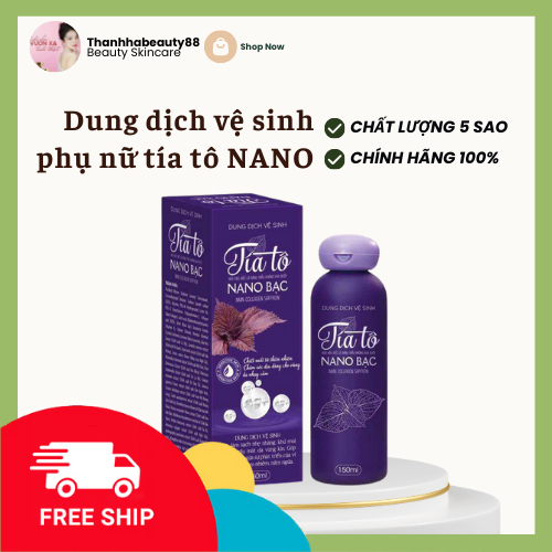 Dung dịch vệ sinh phụ nữ Tía Tô nano - Chai 150ml an toàn không kích ứng, ngăn chặn sự phát triển của vi khuẩn