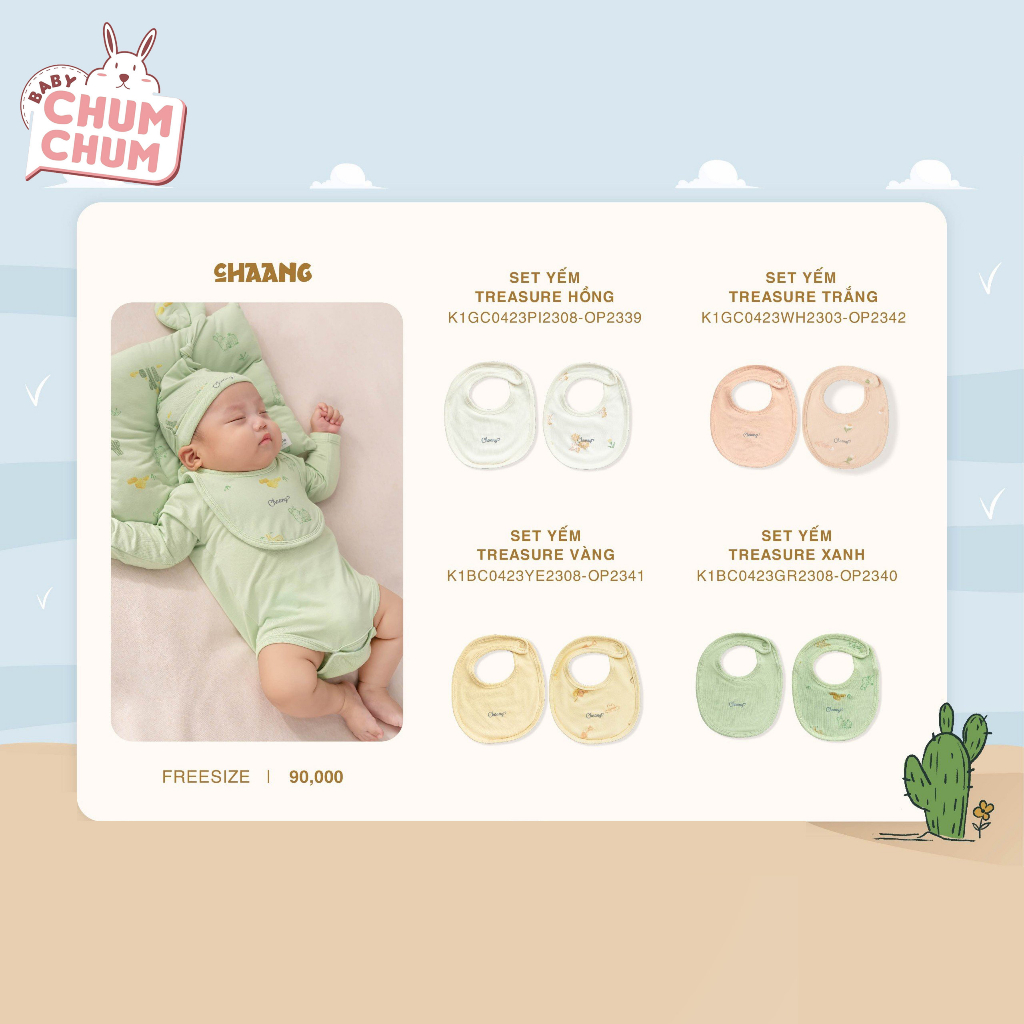 Set Yếm Treasure Cho Bé CHAANG AW23D10
