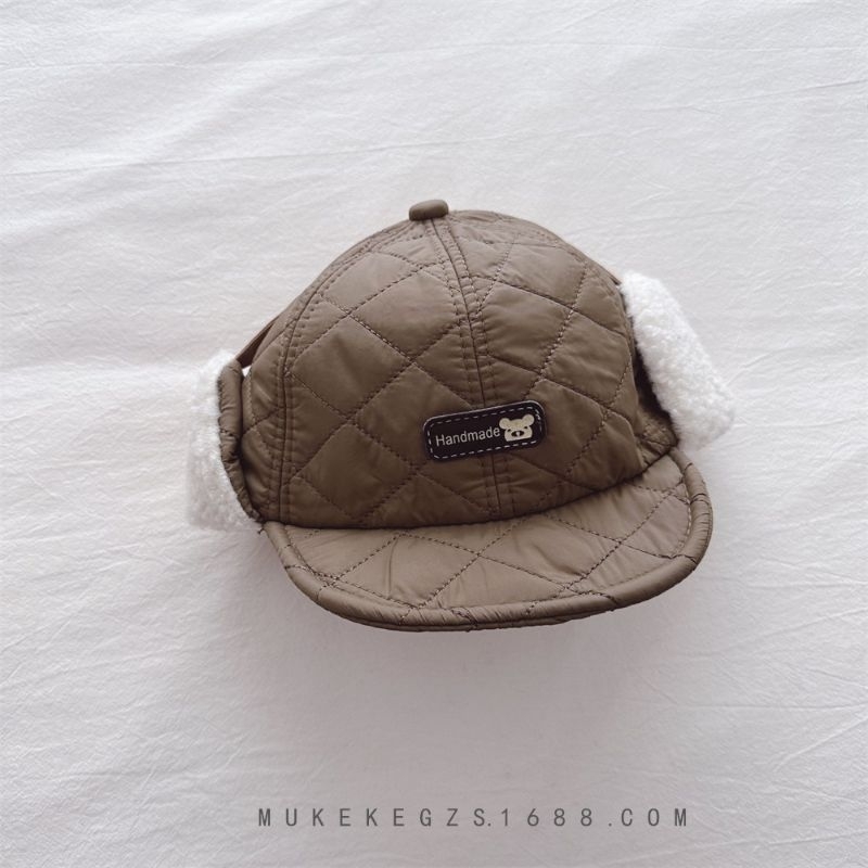 Mũ vải lót bông che tai ấm áp cho bé từ 1-3 tuổi