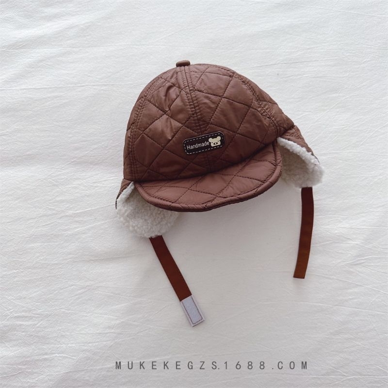 Mũ vải lót bông che tai ấm áp cho bé từ 1-3 tuổi