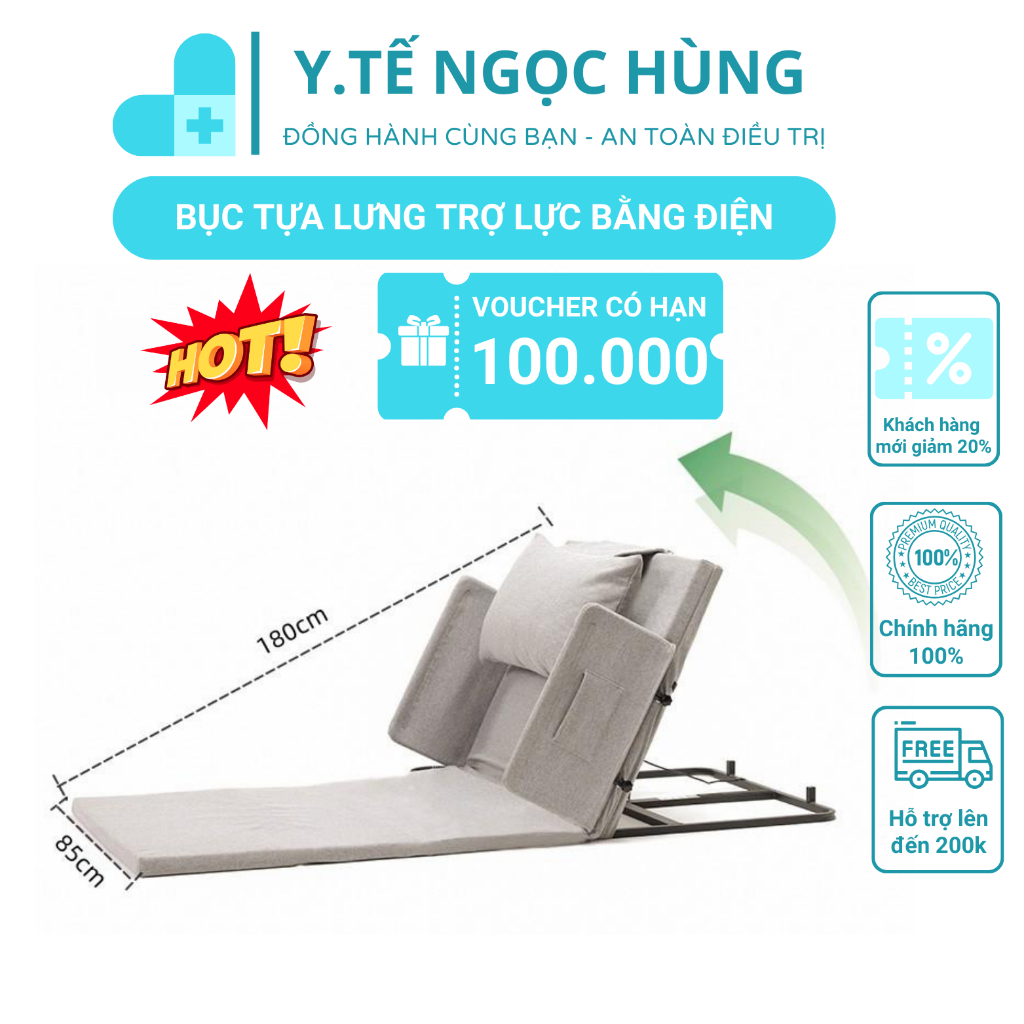 Giường nâng hạ TEKVOR CARE trợ lực tăng điện hỗ trợ nâng đỡ bệnh nhân, người già