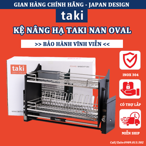 {Hàng Cao Cấp} Giá Bát Đĩa Nâng Hạ TAKI Nan OVAL INOX KHÔNG GỈ 304 - Mẫu Mới 2023- Giống Eurogold - Bảo Hành Viễn | BigBuy360 - bigbuy360.vn