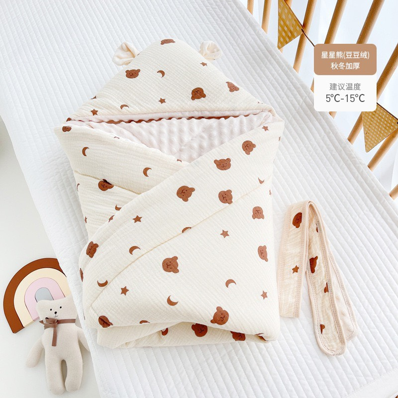 Ủ xô Trần bông lớp nhung bi hạt đậu siêu ấm cho bé - ủ mùa đông ấm áp Best For Baby