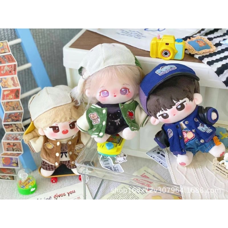 Áo khoác bóng chày phong cách trẻ trung cho doll 20cm