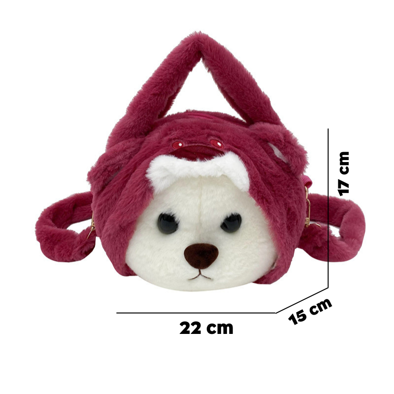 Túi xách gấu Lena cosplay Lotso size 22cm đựng vừa điện thoại siêu dễ thương _ TingTing