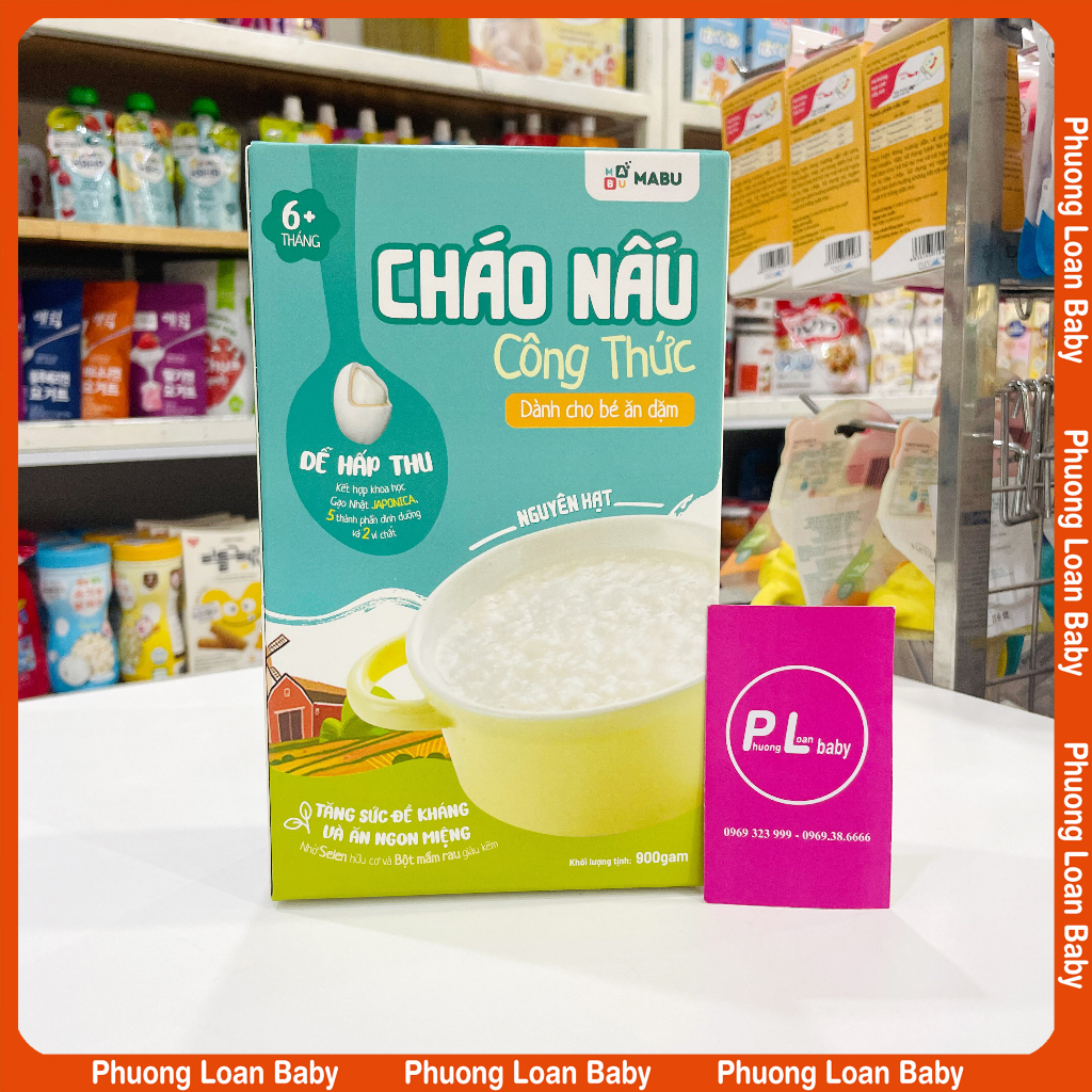 Cháo ăn dặm Mabu nguyên hạt 900g