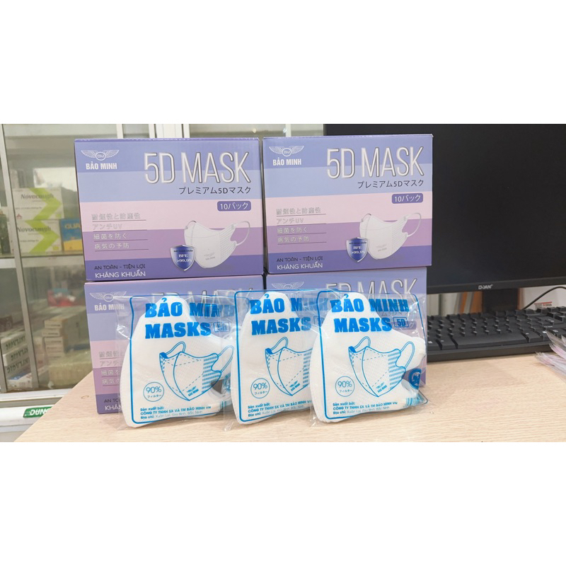 Sale đặc biệt 200 chiếc  Khẩu trang 5D Bảo Minh