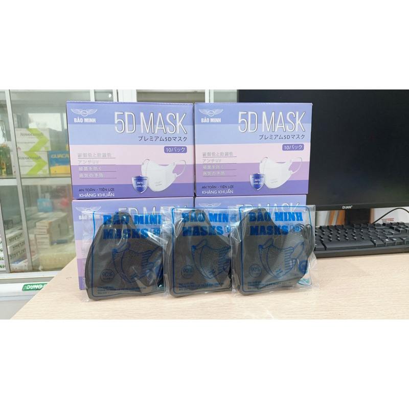 Sale đặc biệt 200 chiếc  Khẩu trang 5D Bảo Minh