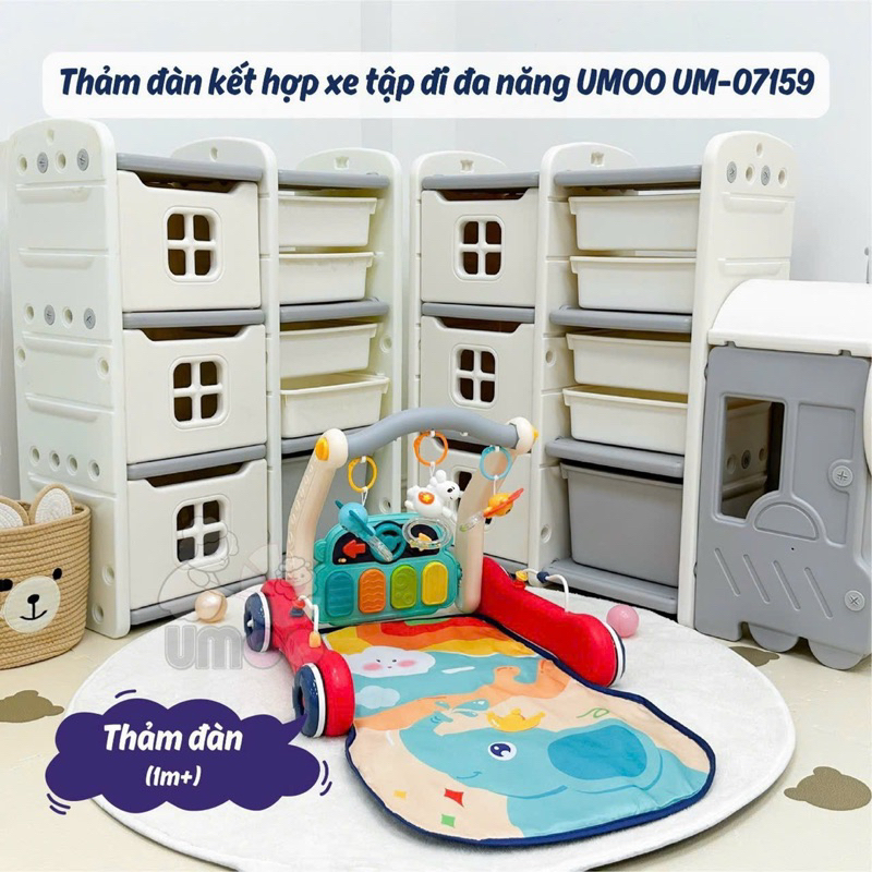 Thảm Đàn Kết Hợp Xe Tập Đi Đa Năng Umoo