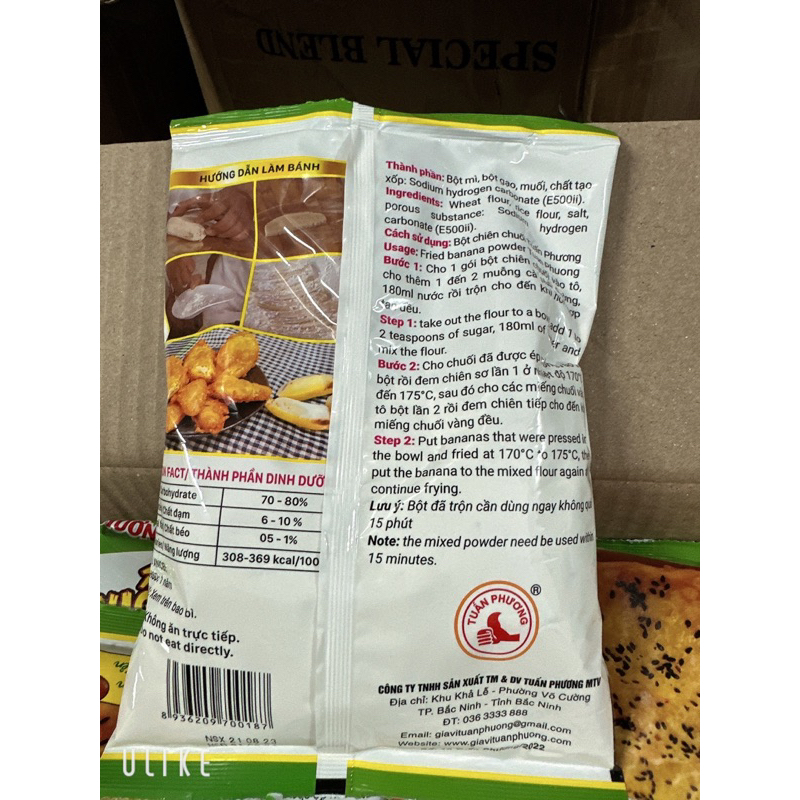 Bột chiên chuối gói 1kg - Bột chiên bánh chuối thơm ngon