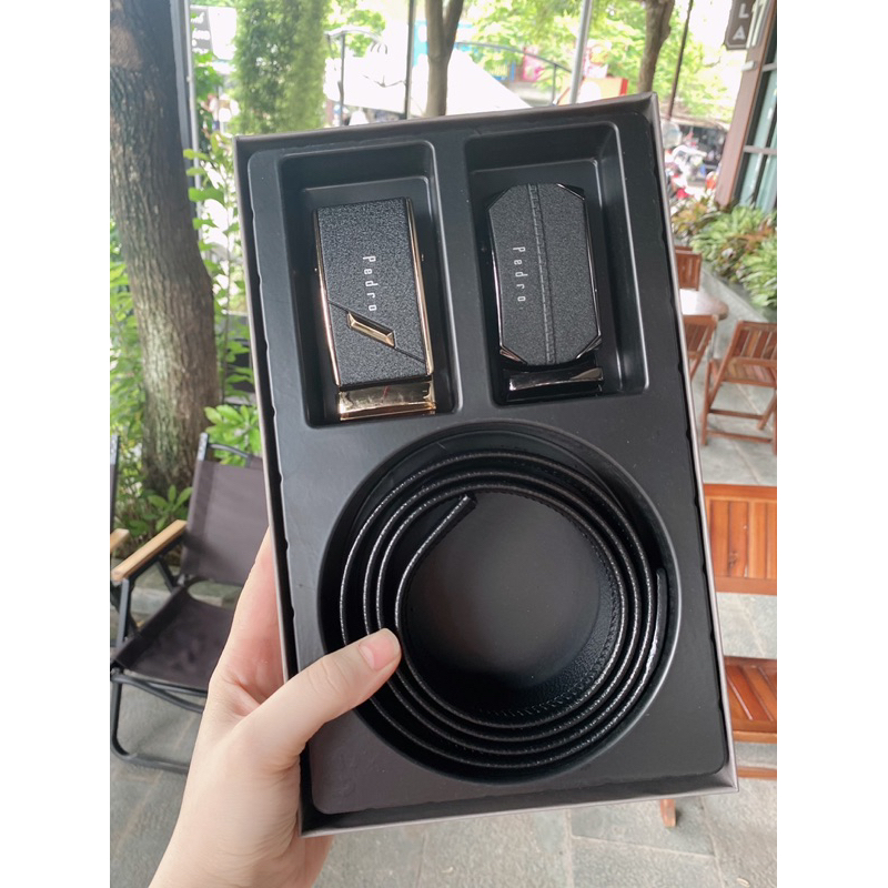 Set thắt lưng nam 2 mặt sang trọng, chất liệu da PU cao cấp, set dây lưng, dây nịt nam full box, thích hợp làm quà tặng