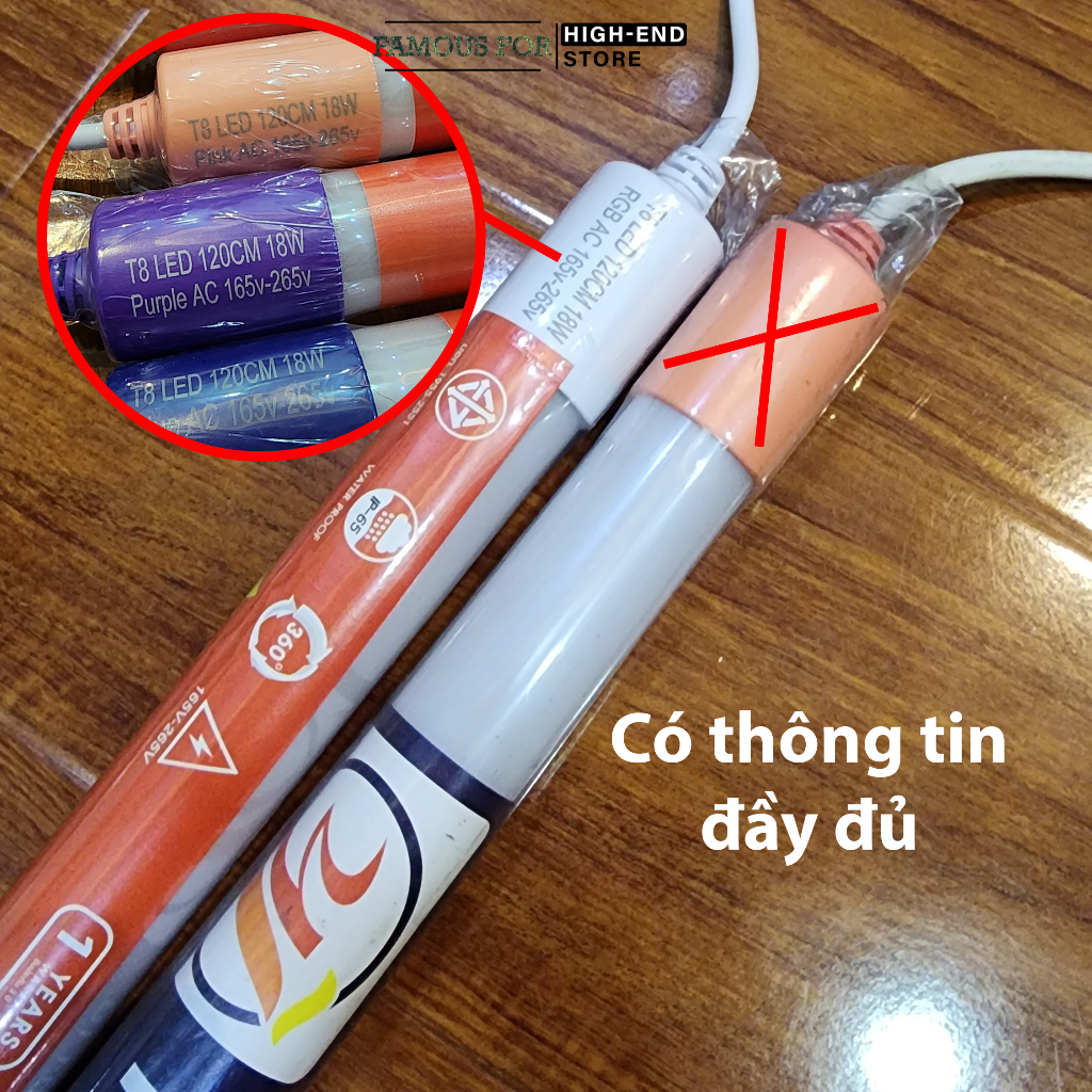 Bóng Đèn T8 Nhựa TIKTOK Nhiều Màu 1m2 Chính Hãng Cao Cấp