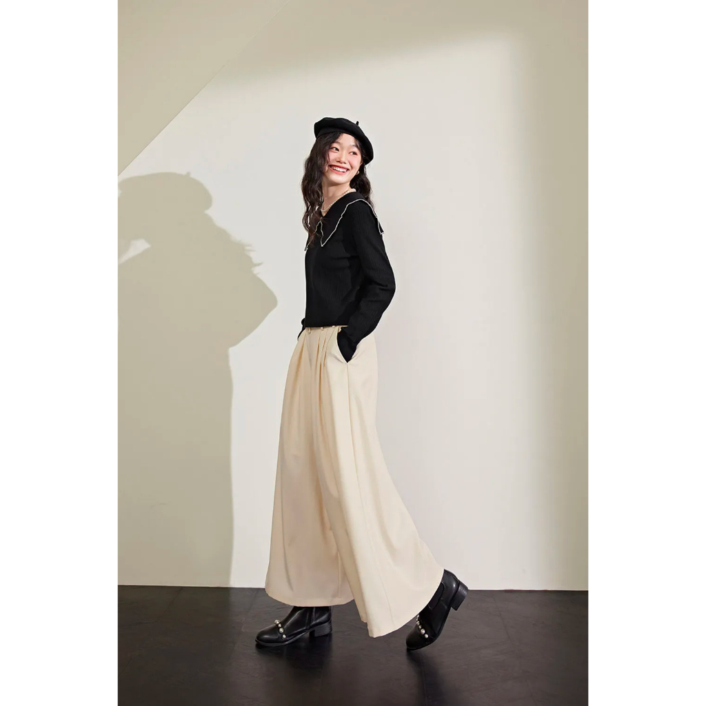 Áo len tăm phối viền trắng hàng xuất Kuose