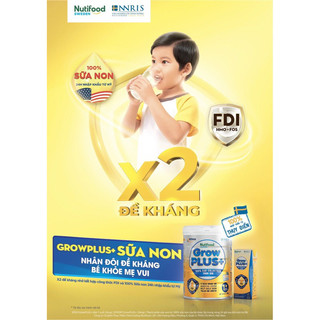 [HSD 12-2025] Sữa Bột Vàng Nutifood GrowPLUS 0+ 400g [Sữa Non].