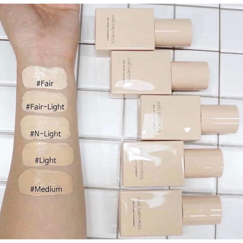 Có kèm bông tán nền - Kem nền JSM JUNG SAEM MOOL Skin Nuder Foundation ChiinBeauty