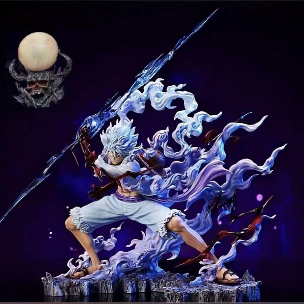 ☑One Piece 2023 Clenching Lightning Năm Bánh Răng Nika Luffy GK Anime Tượng Tay Mẫu Anime Thiết Bị Ngoại Vi