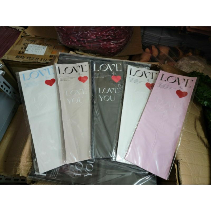 Túi gói hoa chữ Love 1-3b