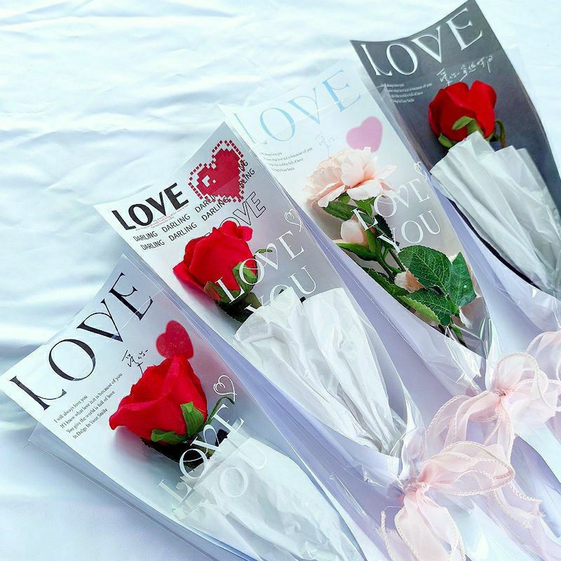 Túi gói hoa chữ Love 1-3b