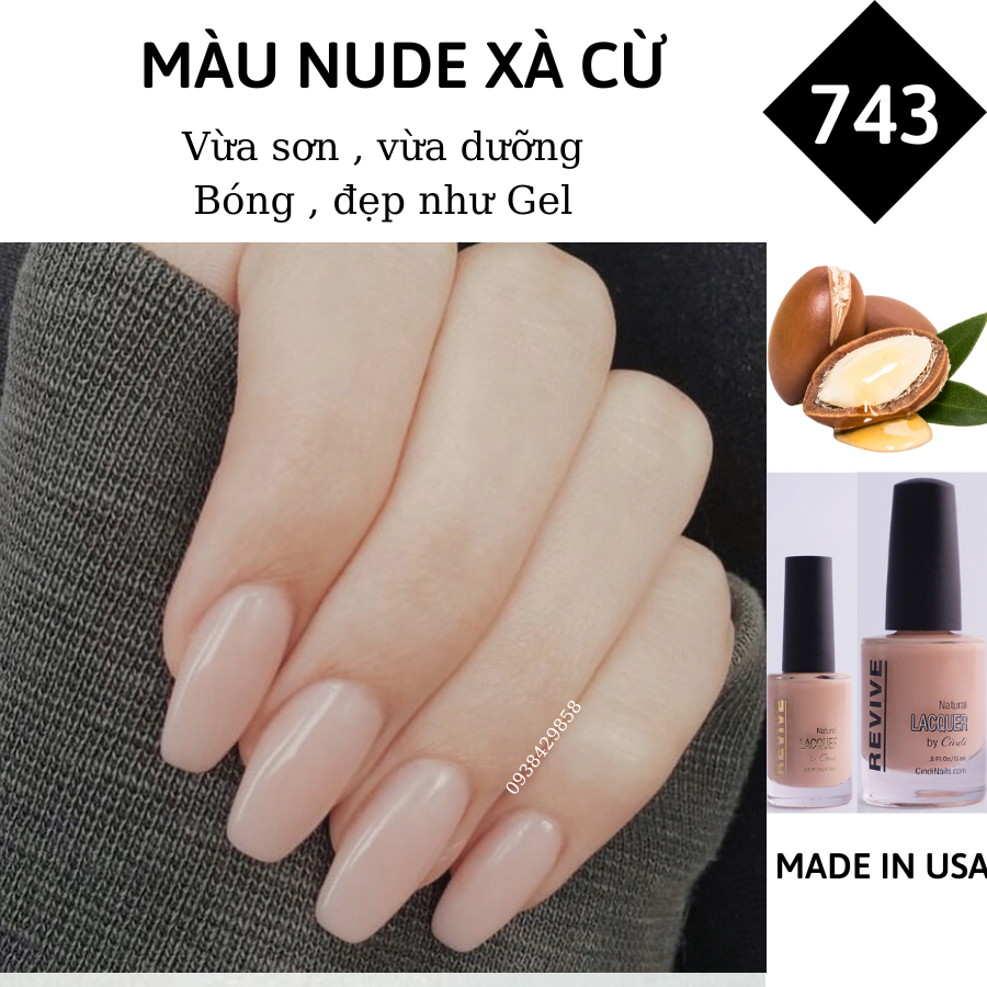 Sơn móng tay Organics Naturals Revive Chính Hãng Mỹ USA - Màu Nude Xà Cừ mã 743