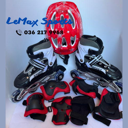 Giày trượt patin biến hình thành 2 hàng cho các bé tập đi. Giày trượt patin trẻ em giá rẻ đủ màu đen, xanh, đỏ, hồng.