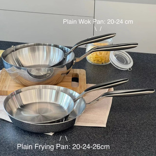 Chảo inox 3 lớp đáy chiên rán kaiyo 20/24/26cm - chảo đúc nguyên khối cao cấp - hàng chính hãng