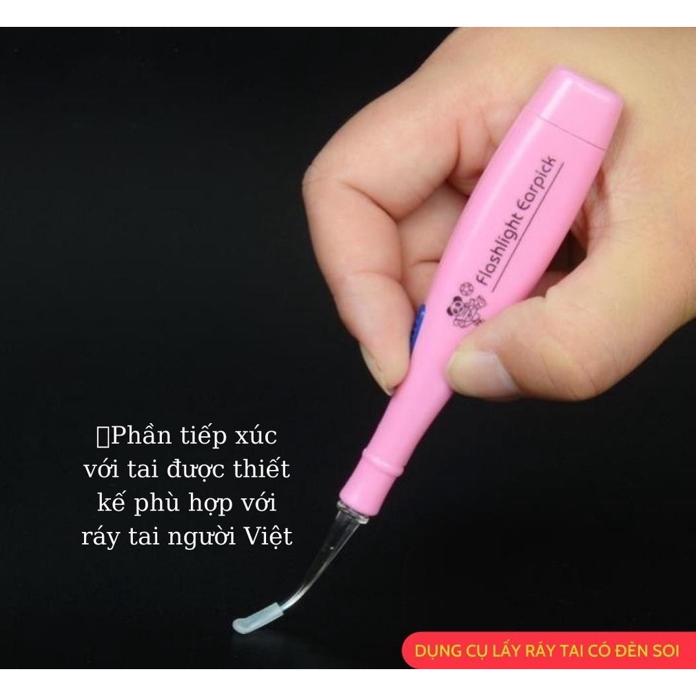 Móc Tai, Ngoáy Tai Có Đèn, Dụng Cụ Lấy Ráy Tai Phù Hợp Cho Trẻ Em