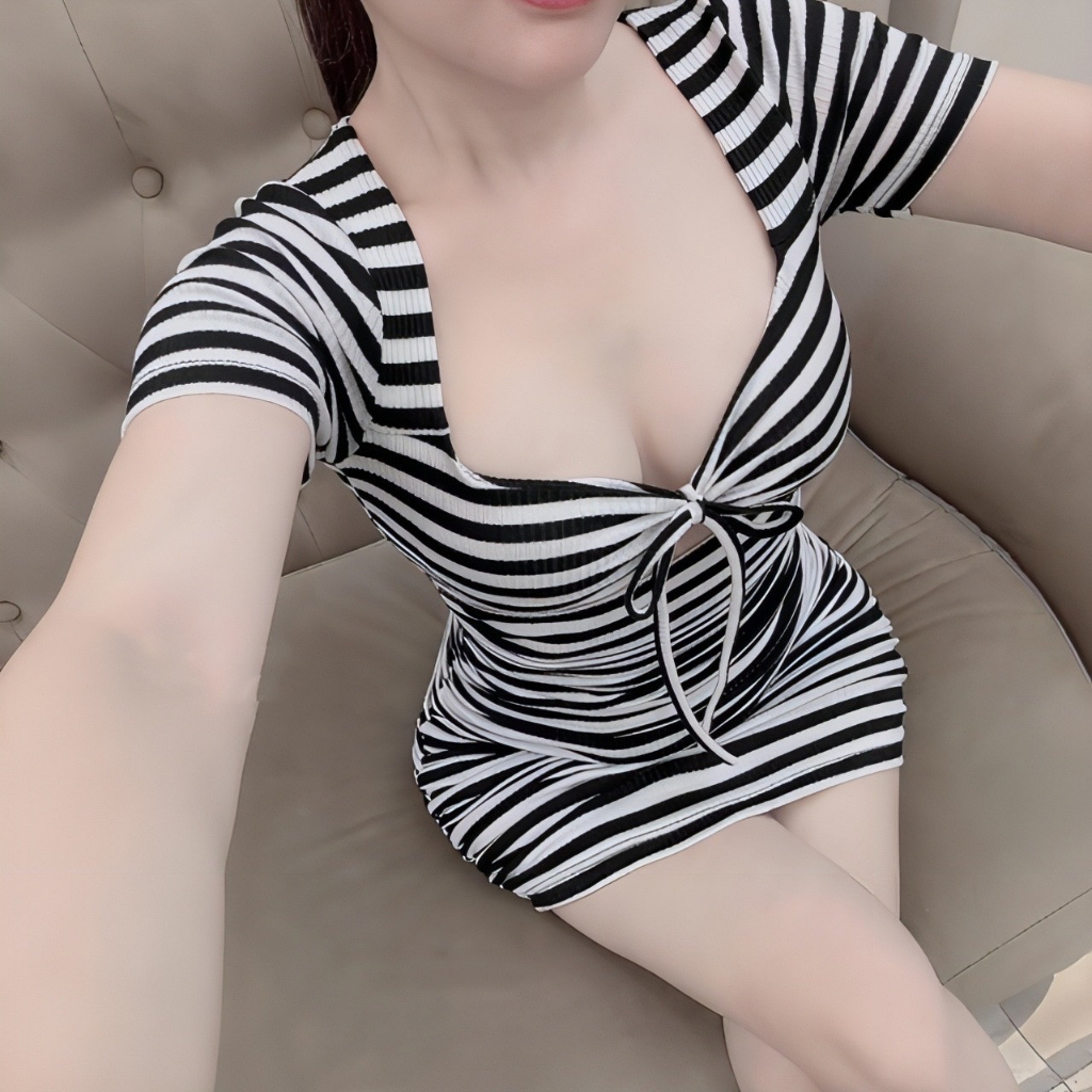 Đầm Body Tay Ngắn Bo Chun Cột Dây , Đầm Dự Tiệc Đi Chơi Phong Cách Thời Trang Quyến Rũ Cao Cấp LOTENA D012