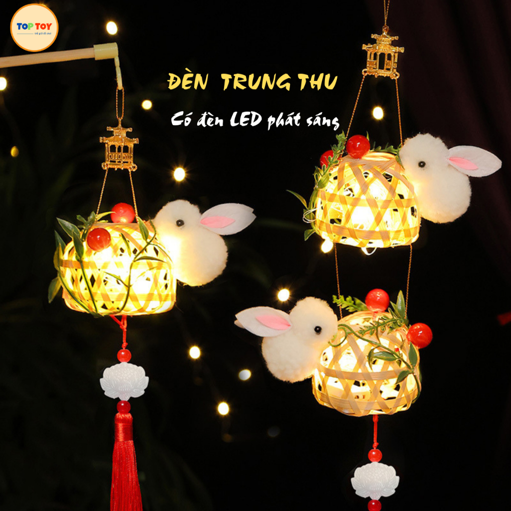 Đèn Lồng Noel Giỏ Tre mini Có Đèn Led Phát Sáng - Quà Giáng Sinh Siêu Dễ Thương Cho Bé Vui Chơi
