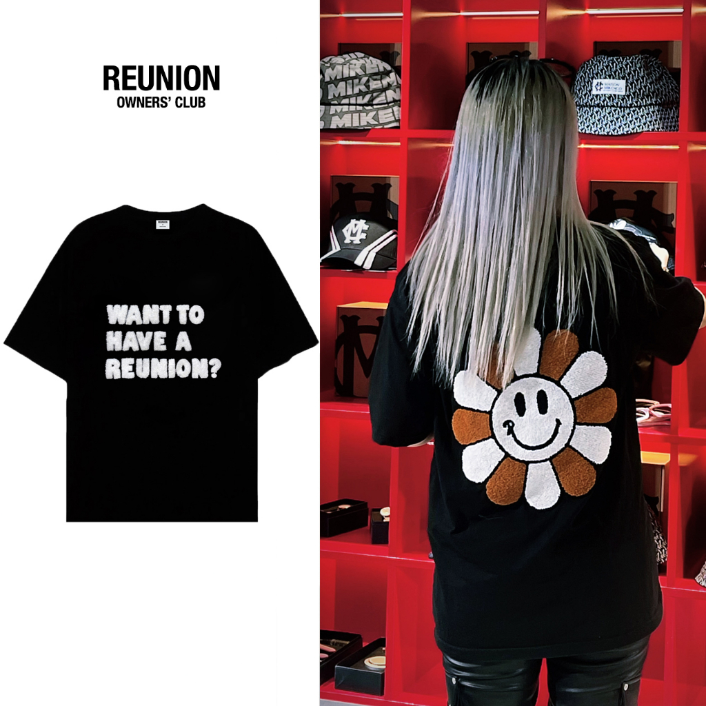 REU Áo Thun REUNION R'FLOWER Thêu Xù Cao Cấp