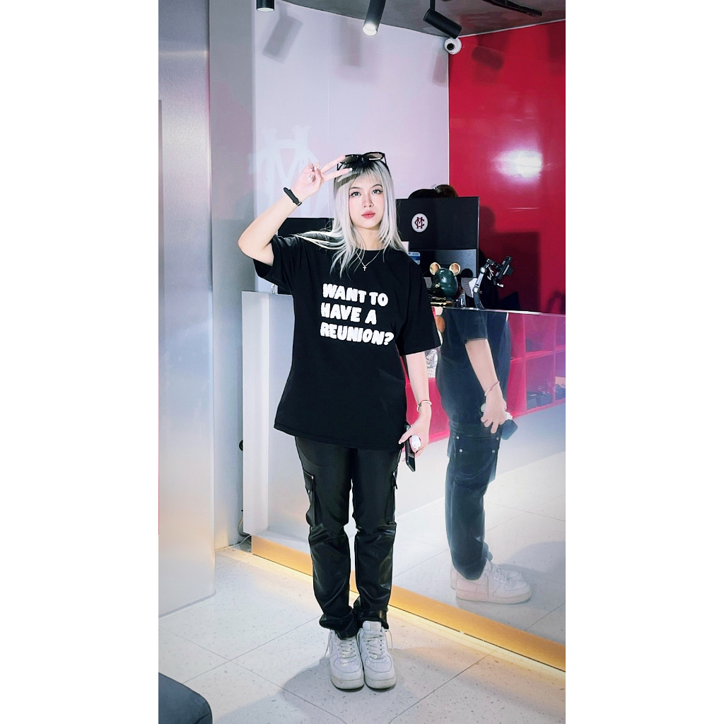 REU Áo Thun REUNION R'FLOWER Thêu Xù Cao Cấp