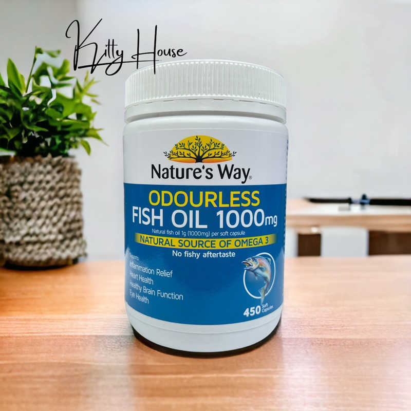 VIÊN NATURE’S WAY ODOURLESS FISH OIL 1000MG LỌ NHỰA 450V CHÍNH HÃNG