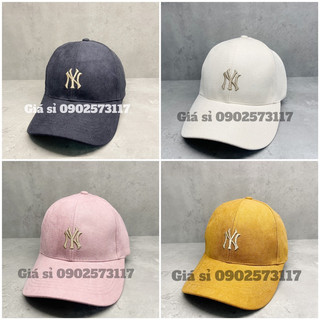 Nón kết mũ lưỡi trai nhung thêu N.Y nhiều màu hot trend thời trang unisex