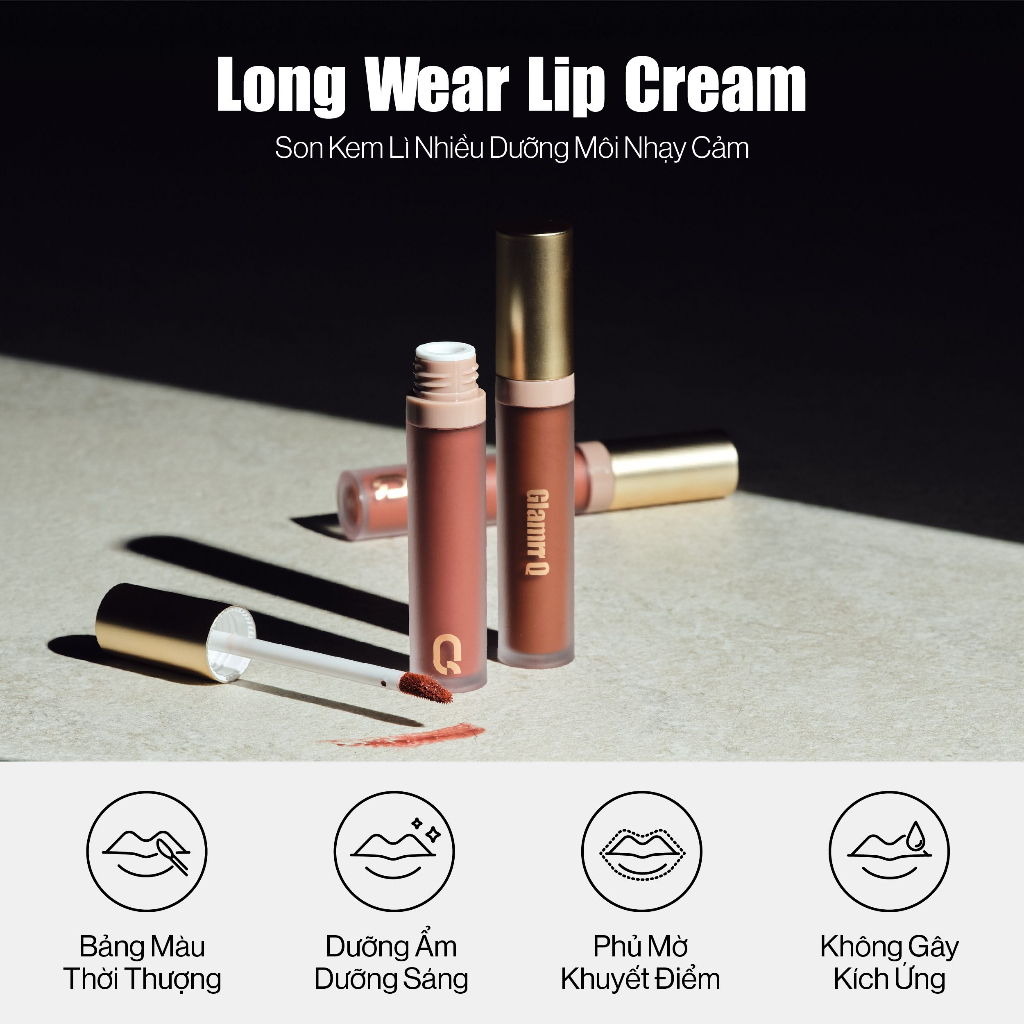 [HÀNG TẶNG KHÔNG BÁN] Son kem lì Glamrr Q Long Wear Lip Cream Full Size (5g)