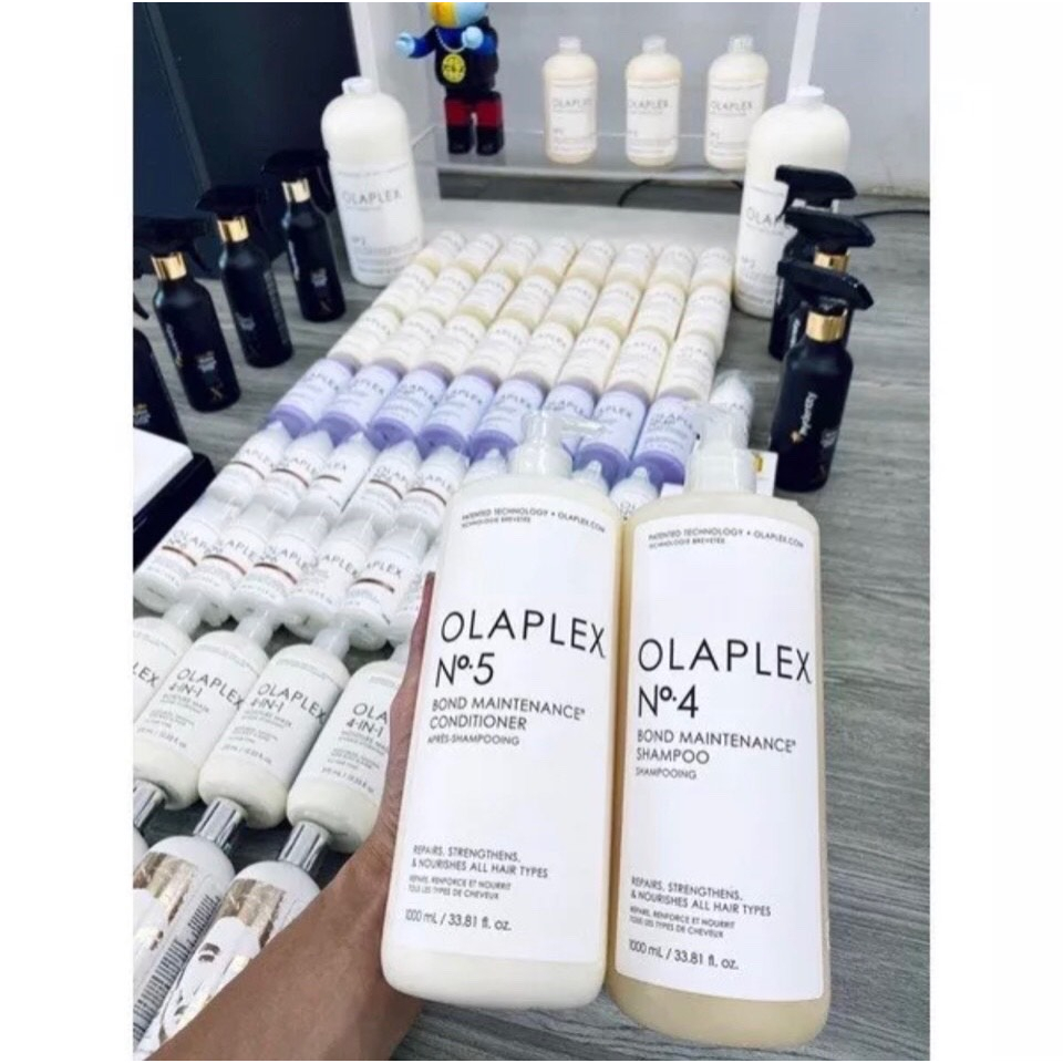 Cặp dầu gội xả Olaplex 1000ml cho tóc hư tổn, khô xơ OLAPLEX No4